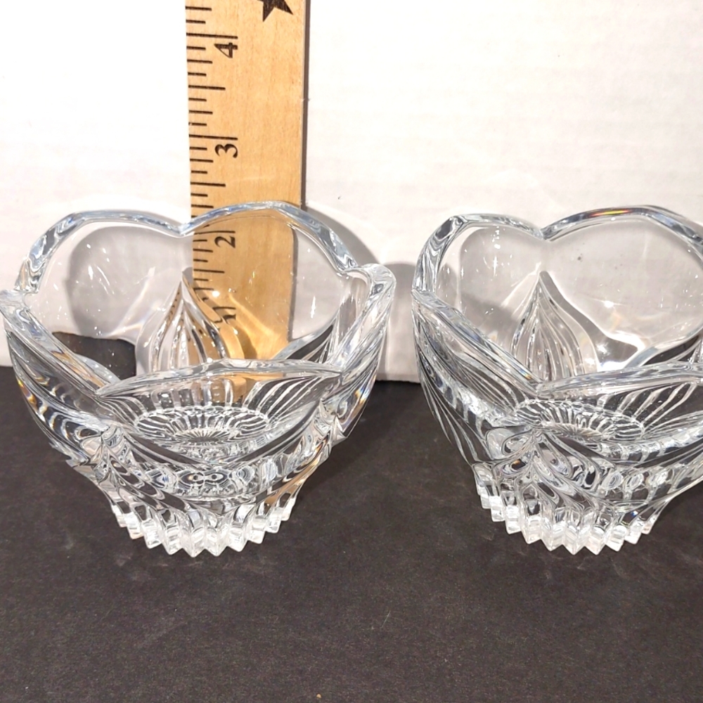 A set of two JG Durand lead crystal candle holders